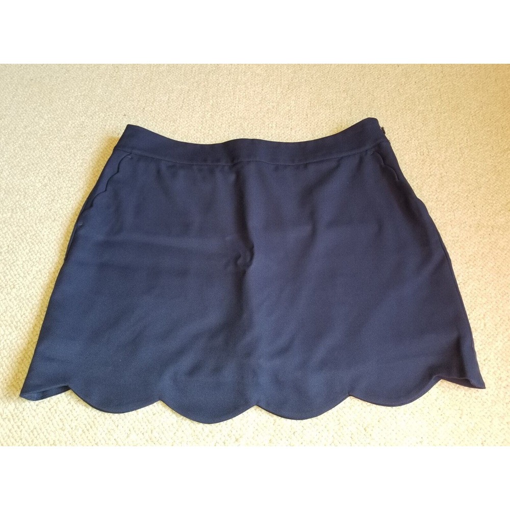 Womens Skort-VINEYARD VINES-navy lined scalloped hem side zip-12